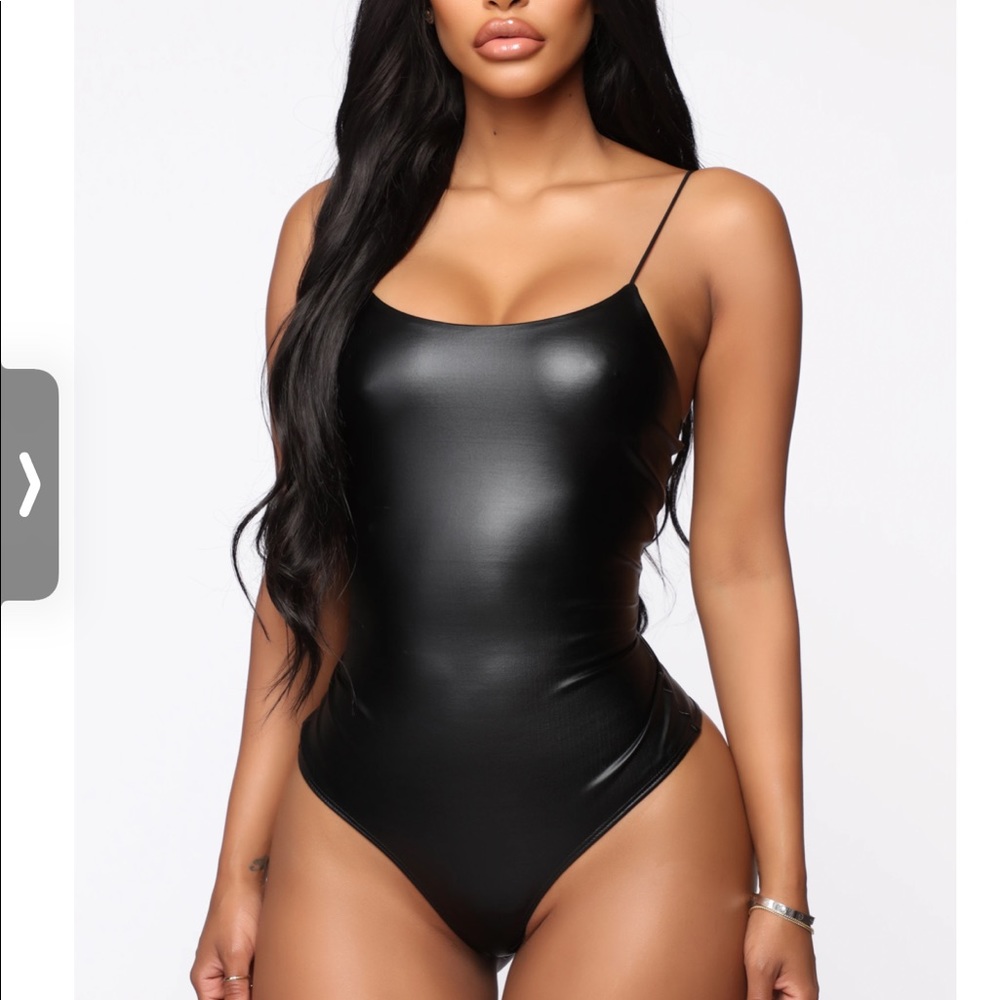 Fashion nova plus size leather bodysuit